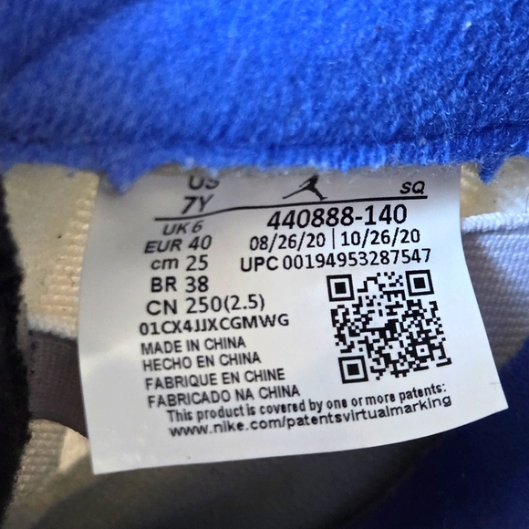 Size 7Y - 440888-140 Nike Air Jordan 5 Retro Stealth GS - Picture 8 of 8